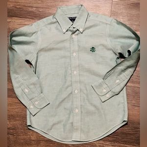 NWOT Brooks Brothers Mint Green Boys Button Up - Small